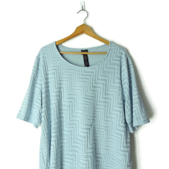Light Blue Women's Tunic Top - Picture 3 of 9